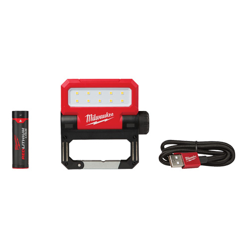 USB Rover Pivoting Flood Light, LED, 550 Lumens, Rechargeable Batteries Solutions industrielles ALPHA