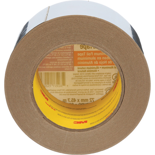 Ruban en aluminium Venture Tape, &eacute;paisseur 1,8 mils, 72 mm (3") x 45,7 m (150') Solutions industrielles ALPHA