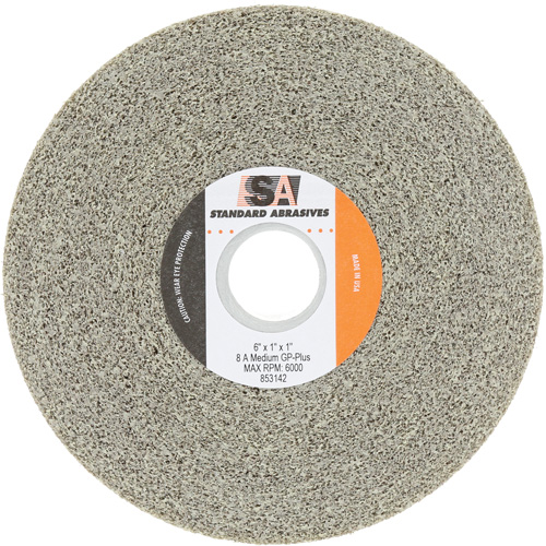 Standard Abrasives General Purpose Plus Wheel, 6" Dia., Medium Grit, Aluminum Oxide Solutions industrielles ALPHA