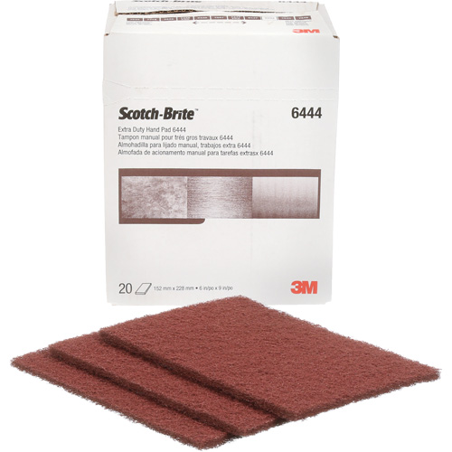 Scotch-Brite Extra-Duty Hand Pad, Aluminum Oxide, 9" x 6", Fine Grit Solutions industrielles ALPHA