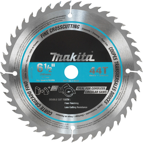 Lame de scie circulaire, 6-1/2", 44 dents, Pour Bois Solutions industrielles ALPHA