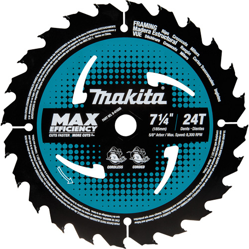Carbide-Tipped Circular Saw Blade, 7-1/4", 24 Teeth, Wood Use Solutions industrielles ALPHA