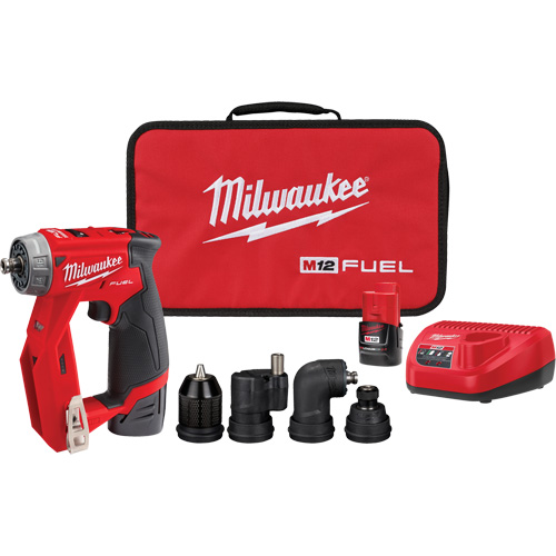 Ensemble de perceuse d'installation M12 Fuel, Lithium-ion, 12 V, Mandrin 1/4"/3/8", Couple 300 lb-po Solutions industrielles ALPHA
