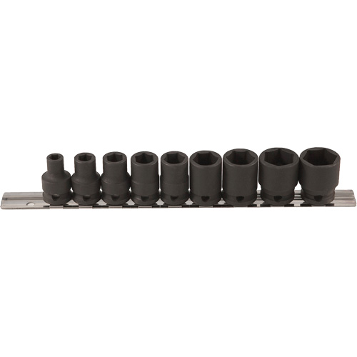 Jeu de douilles &agrave; paroi mince, 9 Mcx, Chocs, Prise de 3/8" Solutions industrielles ALPHA