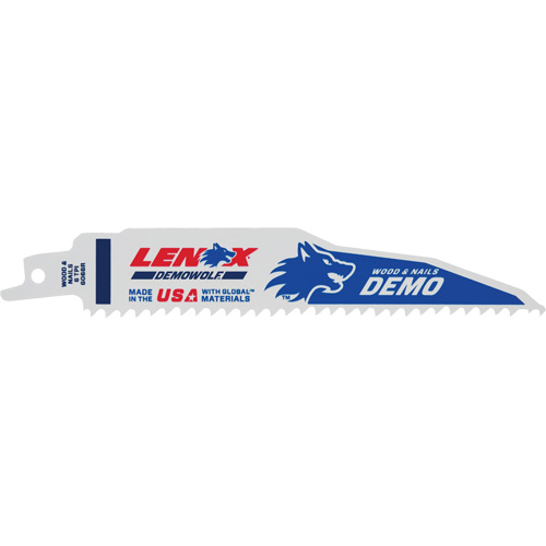 Lame de scie alternative pour d&eacute;molitions, Bim&eacute;tal, 6 Dents par pouce, 6" lo x 1" la Solutions industrielles ALPHA