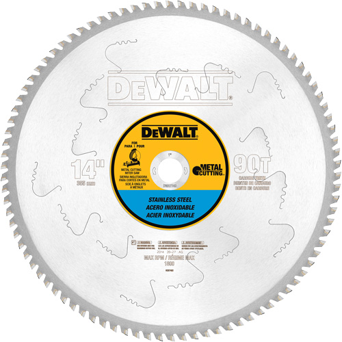 Lame de scie pour coupe d'acier inoxydable Metal Cutting, 14", 90 dents, Pour M&eacute;tal Solutions industrielles ALPHA