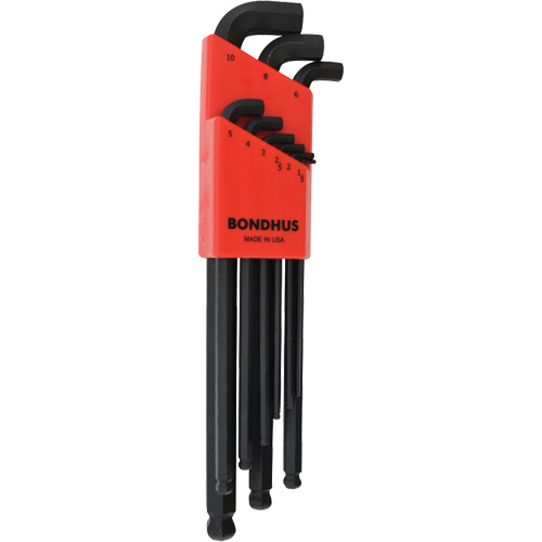 Stubby Ball End Hex Key Set, 9 Pcs., Metric Solutions industrielles ALPHA