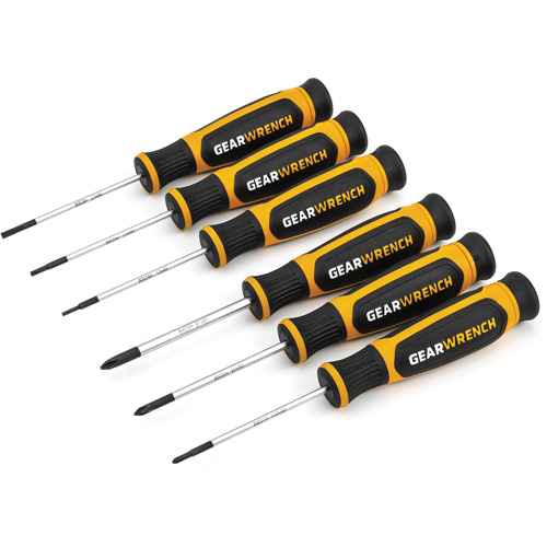 Mini Phillips&reg;/Slotted Dual Material Screwdriver Set, 6 Pcs. Solutions industrielles ALPHA