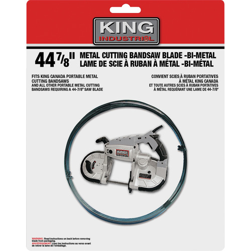 Lame de scie &agrave; ruban, Bim&eacute;tal, 44-7/8" lo x 1/2" la x &eacute;paisseur 0,02", 10-14 dents par pouce Solutions industrielles ALPHA