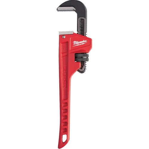 Cl&eacute; &agrave; tuyau, Cap des m&acirc;choires 1-1/2", Longueur 10", Fini Rev&ecirc;tement en poudre, Prise Ergonomique Solutions industrielles ALPHA