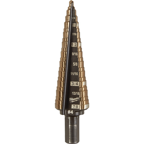 Foret &eacute;tag&eacute;, 3/16"/#4 - #4/7/8", Incr&eacute;ments de 1/32", Acier rapide au cobalt Solutions industrielles ALPHA