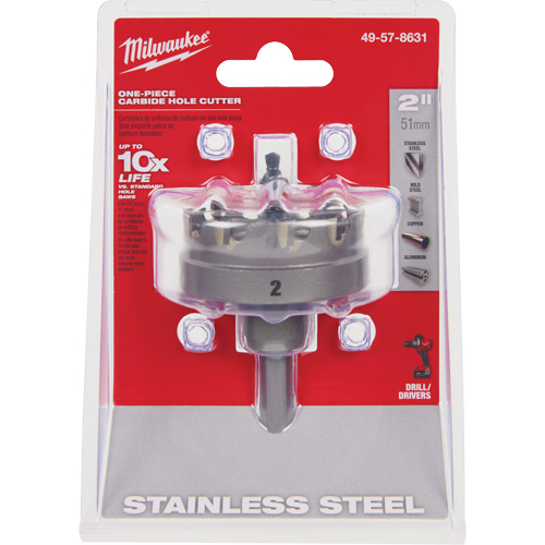 One-Piece Carbide Hole Cutters, 2", 3/16" Depth of Cut Solutions industrielles ALPHA