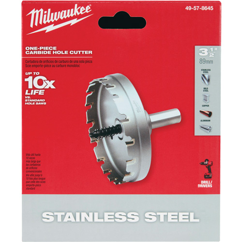 One-Piece Carbide Hole Cutters, 3-1/2", 3/16" Depth of Cut Solutions industrielles ALPHA