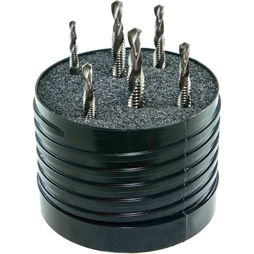 Jeu de tarauds & forets combin&eacute;s DRILLCO, 6 morceaux, Acier rapide Solutions industrielles ALPHA