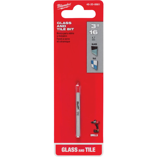 Glass & Tile Bit, 3/16", Carbide Solutions industrielles ALPHA