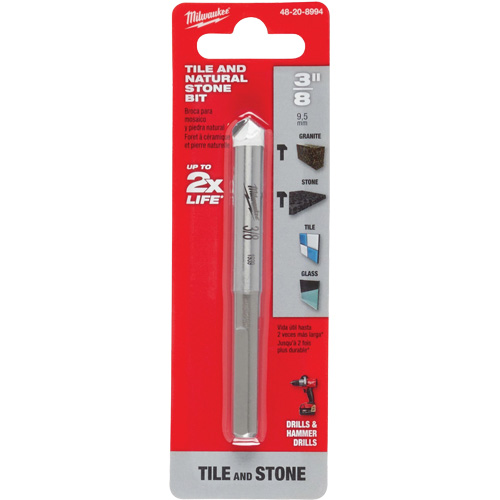 Natural Stone Bit, 3/8", Carbide Solutions industrielles ALPHA