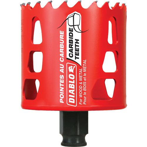 Scie cloche pour bois et m&eacute;tal, 2-11/16", Profondeur de la coupe 2-3/8", Carbure Solutions industrielles ALPHA