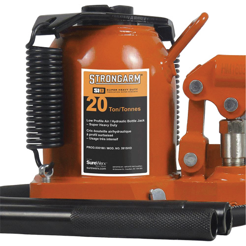Air Assist Bottle Jacks, 20 Ton(s), Air Hydraulic Solutions industrielles ALPHA