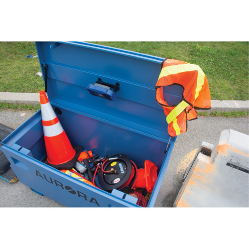 Jobsite Tool Box, 48" x 24" x 27-3/5", Steel, Blue Solutions industrielles ALPHA