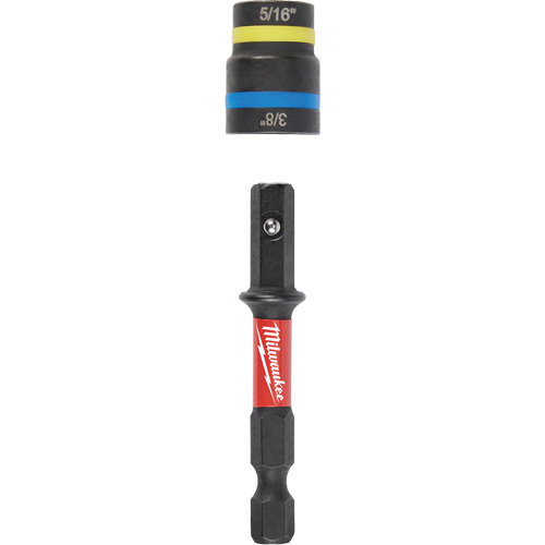 Tourne-&eacute;crous 2-en-1 Shockwave Impact Duty Quik-Clear, 5/16"/3/8" prise, 2-1/2" lo, Magn&eacute;tique Solutions industrielles ALPHA