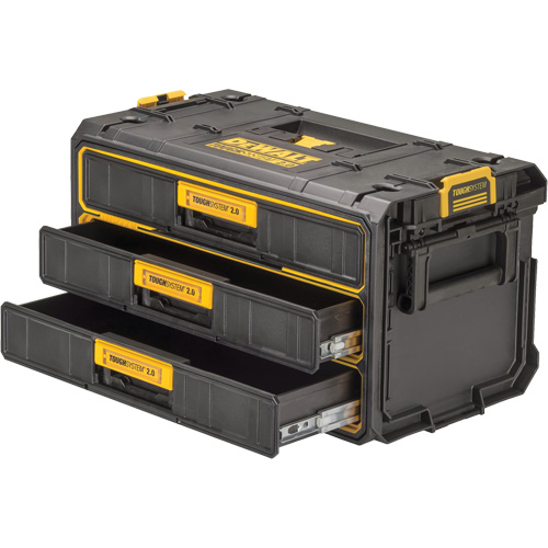 Unit&eacute; &agrave; trois tiroirs ToughSystem 2.0, 21-4/5" x 12-3/10" x 12-3/5", Noir/Jaune Solutions industrielles ALPHA
