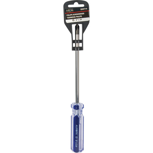Blue Transparent Striped Philips Screwdriver, #3, Plastic Handle Solutions industrielles ALPHA