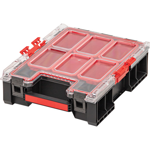 Organisateur moyen haut avec bacs Arx, 10-2/5" x 14-3/10" x 4-1/5", Noir Solutions industrielles ALPHA