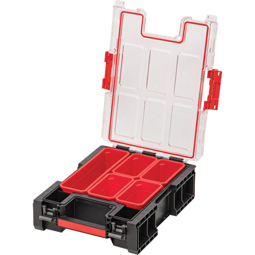 Organisateur moyen haut avec bacs Arx, 10-2/5" x 14-3/10" x 4-1/5", Noir Solutions industrielles ALPHA