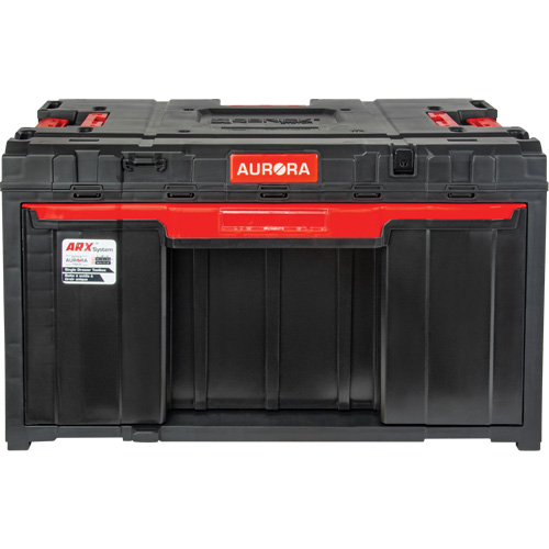 Arx&reg; Single Drawer Toolbox, 11-1/5" W x 18-3/10" D x 9-1/10" H, Black/Red Solutions industrielles ALPHA