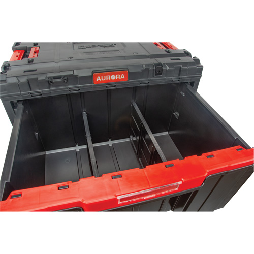 Arx&reg; Single Drawer Toolbox, 11-1/5" W x 18-3/10" D x 9-1/10" H, Black/Red Solutions industrielles ALPHA