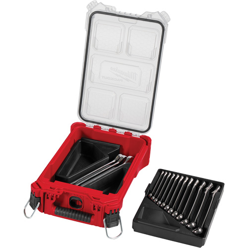 Jeu de cl&eacute;s avec organisateur compact PackOut, Combinaison, 15 morceaux, M&eacute;trique Solutions industrielles ALPHA