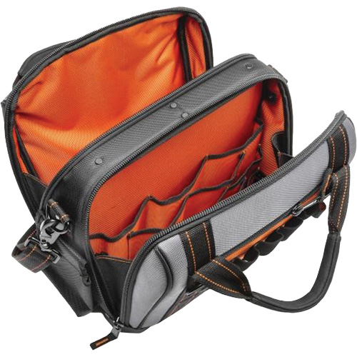 14" Tradesman Closed Top Tool Bag, Polyester, 32 Pockets, Black/Grey Solutions industrielles ALPHA