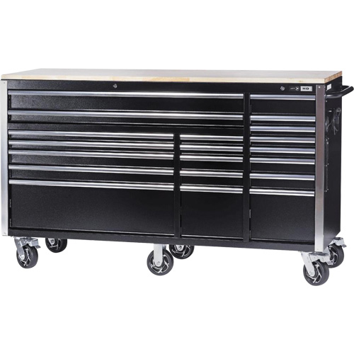 HDRC7220 HD Series Roller Cabinet, 20 Drawers, 72" W x 24" D x 42-3/10" H, Black Solutions industrielles ALPHA