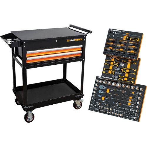 Jeu d'outils de m&eacute;canicien dans des plateaux modulaires en mousse avec conteneur de rangement, 194 morceaux Solutions industrielles ALPHA