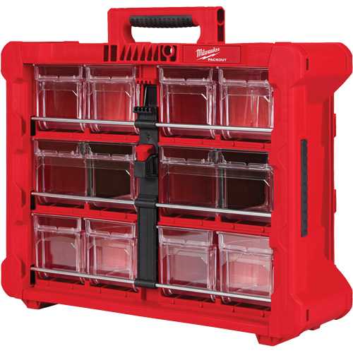 PACKOUT Tilt Bin Organizer, 15-1/5" x 19-7/10" x 6-7/10", Black/Red Solutions industrielles ALPHA