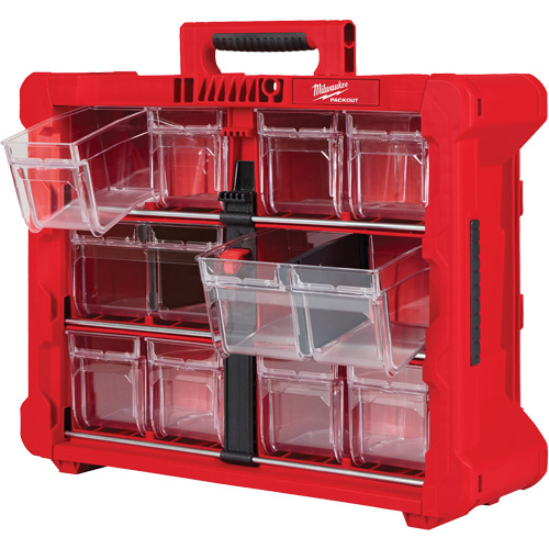 PACKOUT Tilt Bin Organizer, 15-1/5" x 19-7/10" x 6-7/10", Black/Red Solutions industrielles ALPHA