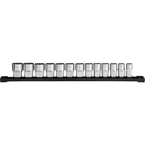 Jeu de douilles m&eacute;triques &agrave; 12 pans, 13 Mcx, Prise de 1/2" Solutions industrielles ALPHA