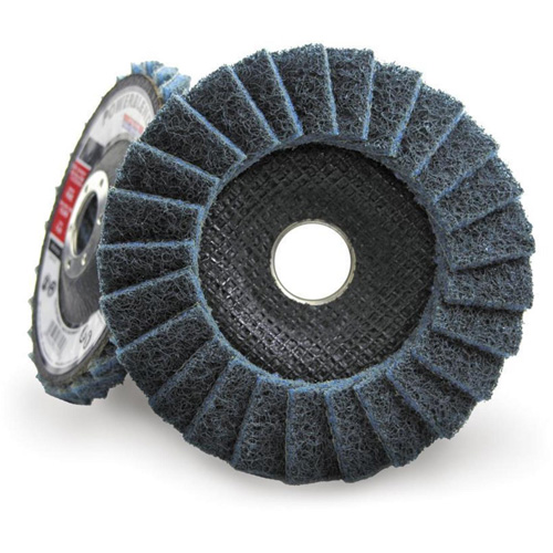 Disque &agrave; lamelles incurv&eacute; pour traitement de surface POWERBLEND SCD, 4-1/2" x 7/8", Type 29, Grain Fin Solutions industrielles ALPHA