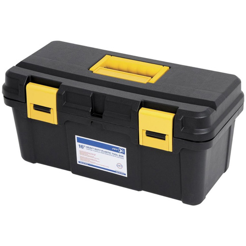 Coffre &agrave; outils portatif en plastique JPTB-16, 16" la x 8" p x 7-1/2" h, Noir Solutions industrielles ALPHA
