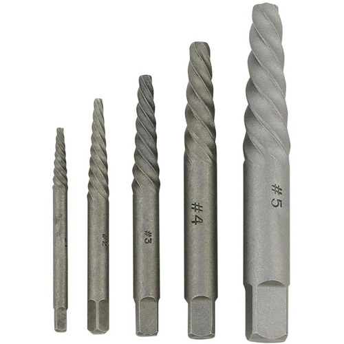 JSSE-5S Spiral-Type Screw Extractor Set, Alloy Steel Solutions industrielles ALPHA