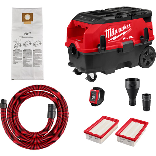 M18 FUEL 9 Gallon Dual Battery Dust Extractor with PACKOUT Compatibility and VACLINK Kit, 27-3/4" x 19" Solutions industrielles ALPHA