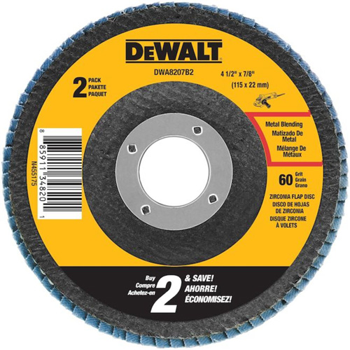 ELITE SERIES Flap Disc, 4-1/2" x 7/8", Type 29, 60 Grit, Zirconia Alumina Solutions industrielles ALPHA