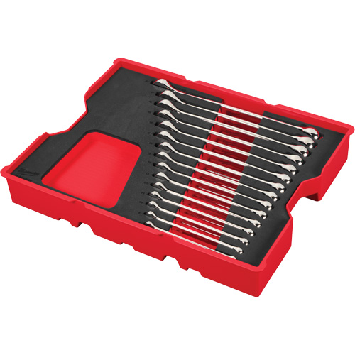 Jeu de cl&eacute;s avec plateau pour tiroirs PACKOUT, Combinaison, 15 morceaux, M&eacute;trique Solutions industrielles ALPHA