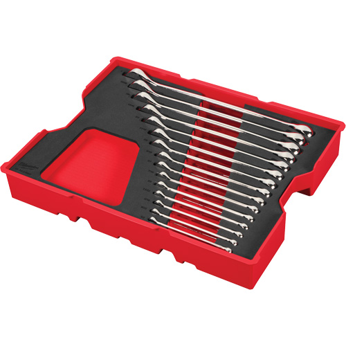 Jeu de cl&eacute;s SAE avec organisateur pour tiroirs PACKOUT, Combinaison, 15 morceaux, Imp&eacute;rial Solutions industrielles ALPHA