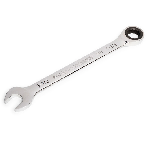90-Tooth Ratcheting Combination Wrench, 12 Point, 1-1/8", Chrome Finish Solutions industrielles ALPHA