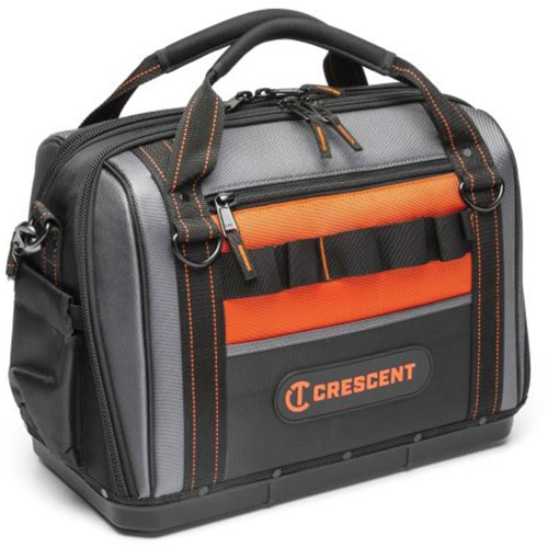 Sac ouvert de 17" pour outils d'ouvrier, Polyester, 3 pochettes, Noir/Gris/Orange Solutions industrielles ALPHA