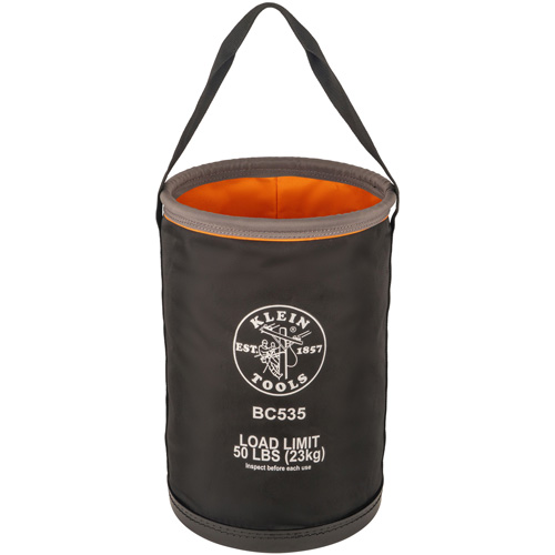 Straight Utility Bucket, 17" L x 12" W x 4" H, Nylon, Black/Grey/Orange Solutions industrielles ALPHA