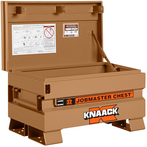 Model 32 Jobsite Chest with Padlock, 32" x 19" x 19", Steel, Tan Solutions industrielles ALPHA