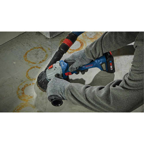 Rectifieuse angulaire sans balais avec interrupteur coulissant, Roue de 4-1/2", 18 V Solutions industrielles ALPHA