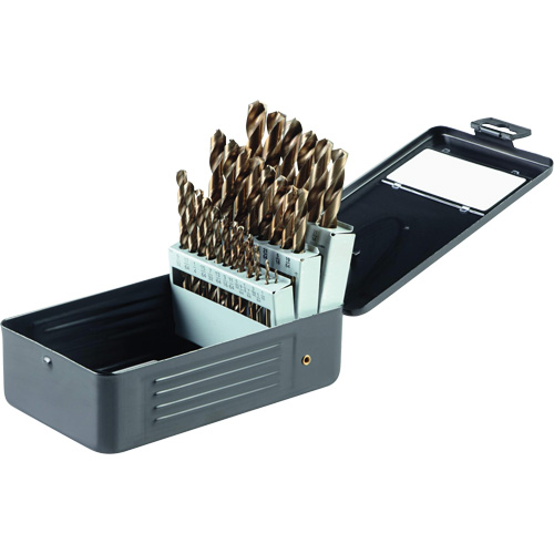 Jeu de forets en oxyde d'or, 29 morceaux, Acier rapide Solutions industrielles ALPHA